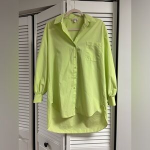 Oversized Green Button Up